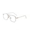 Fine Frame Metal Sunglasses Female Double Beam Toad Glasses Color Film Gradual Change Sunglasses Men'S Glasses