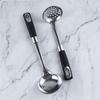 Stainless Steel Utensil Set: Spatula, Slotted Spoon, Solid Spatula, Anti-Scald Stir-Fry Tool.