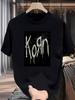 Black Graphic T-shirt - "KORN" Print