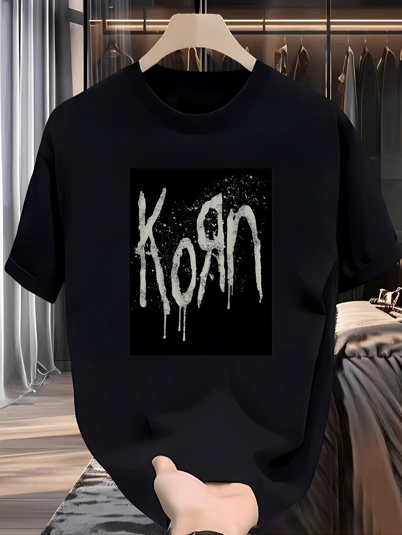 Black Graphic T-shirt - KORN Print S