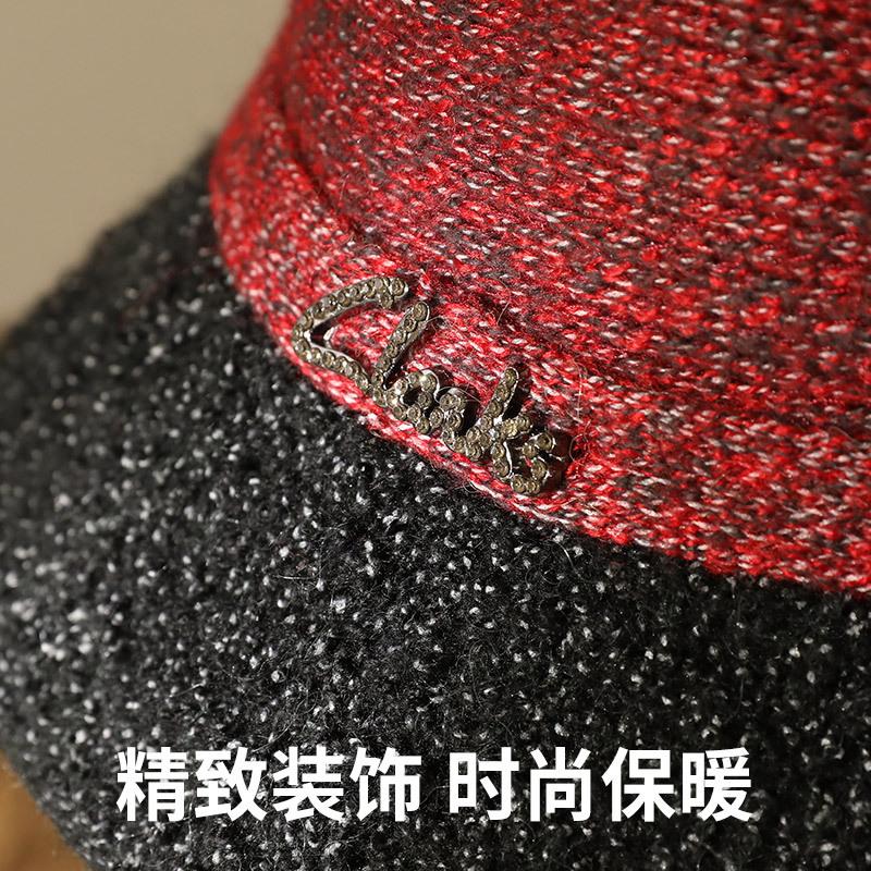 New Wool Knitted Basin Hat Temperament Mother Hat Women's Autumn and Winter Warm Fashion Elderly Top Hat