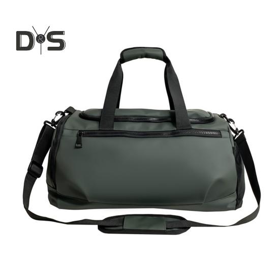 Travel Bag with Independent Shoe Compartment Zipper Closure Large Capacity Waterproof Fitness Bag Handbag for Men Women