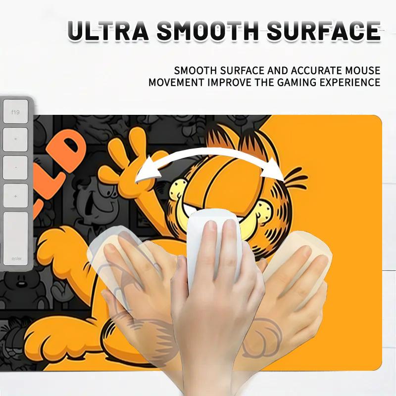 1Pc Garfield'S Playful Pose Gaming Mouse Pad Keyboard Desk Mat Non-slip Rubber Lock Edge Waterproof Computer Mousepad for Office Home Decor Ey13