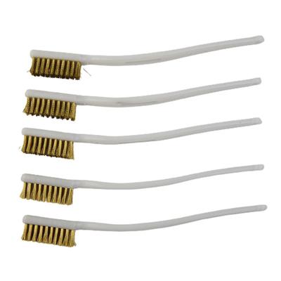 Plastic Handle Brass Wire Brush Cleaning 17.5*1.2*2cm Useful Practical