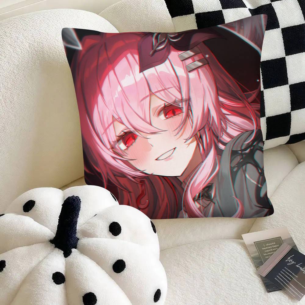 Evernight Niedliches Mädchen Honkai Star Rail Kissenbezug Quadratisches Kissen Schlafzimmer Sofa Freizeit Komfort Kissen Auto Heimdekoration