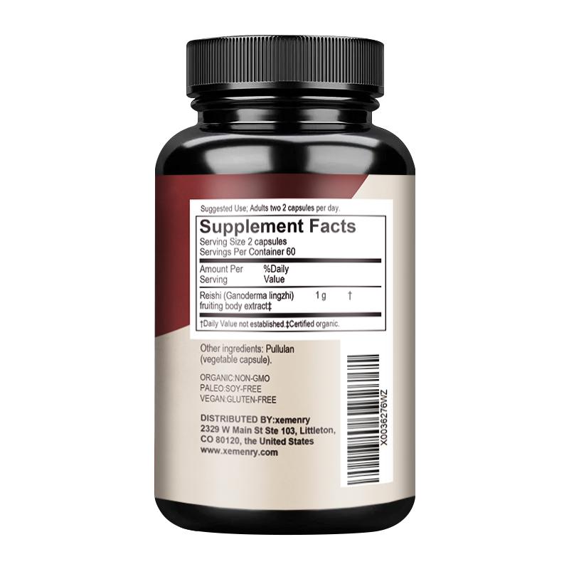 XEMENRY Ganoderma Lucidum Capsules, 100% Ganoderma Lucidum Extract, All-Natural, Suitable for Both Men and Women.
