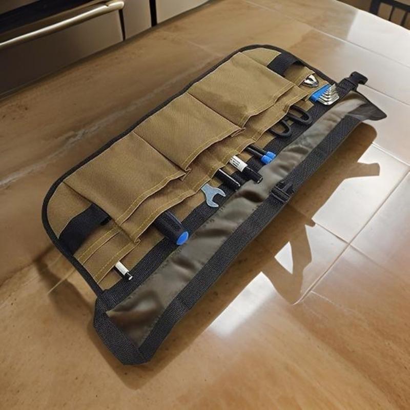 Durability Canvas Belt Tool Bag Tool Waist Bag For Gardener Technician Electrician Tool Organizers With Multiple Pockets