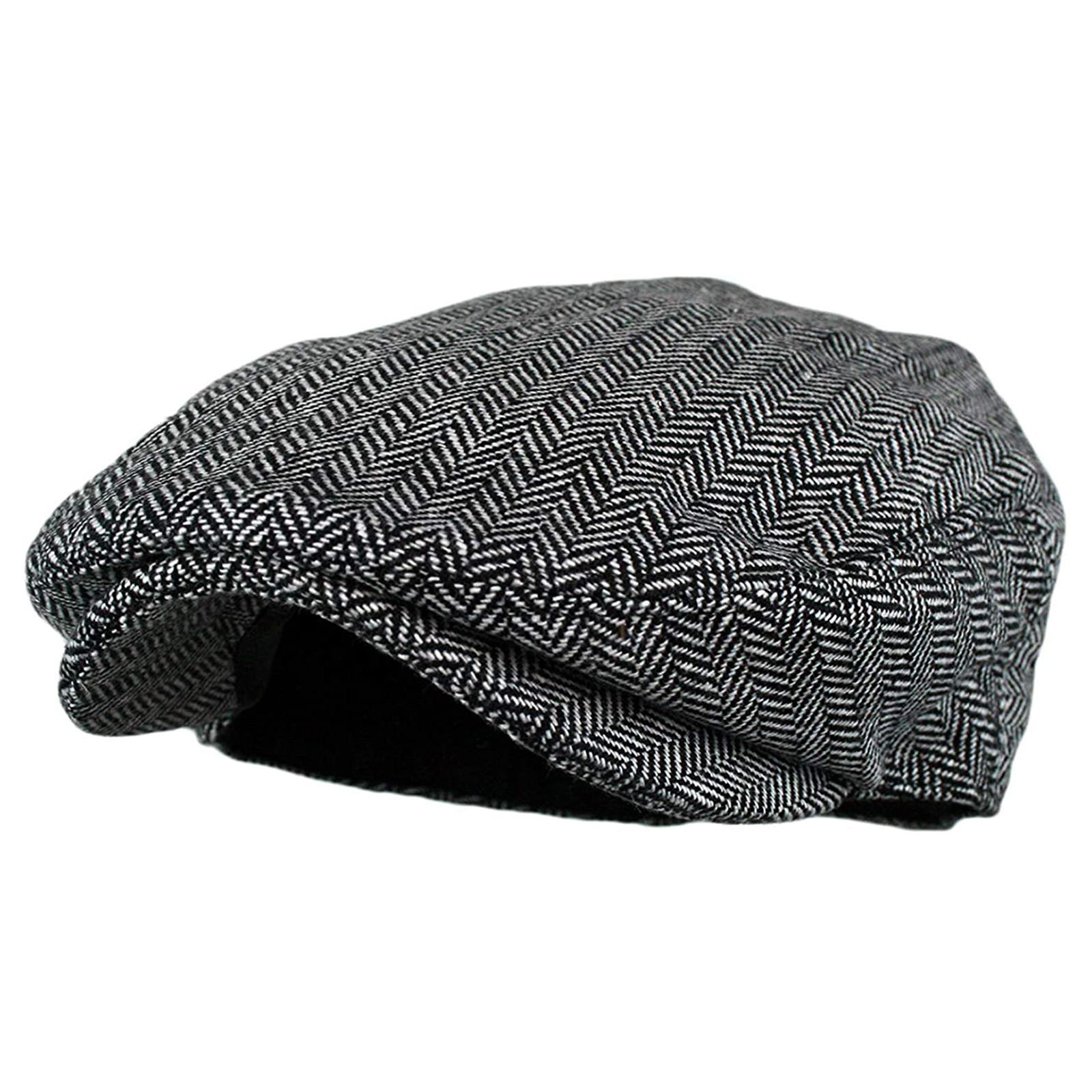 Men s Classic Tweed Flat Cap Vintage Wool Blend Newsboy Hat Stylish and Comfortable Ivy Cap M