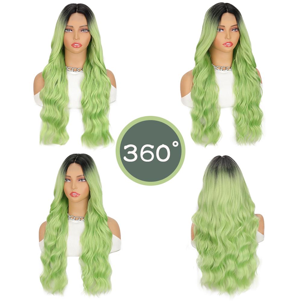 XINRAN Long Blonde Wigs for Women Synthetic Blond Wavy Wig Natural Looking Synthetic Dirty Blonde Long Wig for Daily Party Use