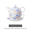 Jingxun Floral Ceramic Stacking Teapot & Cup Set