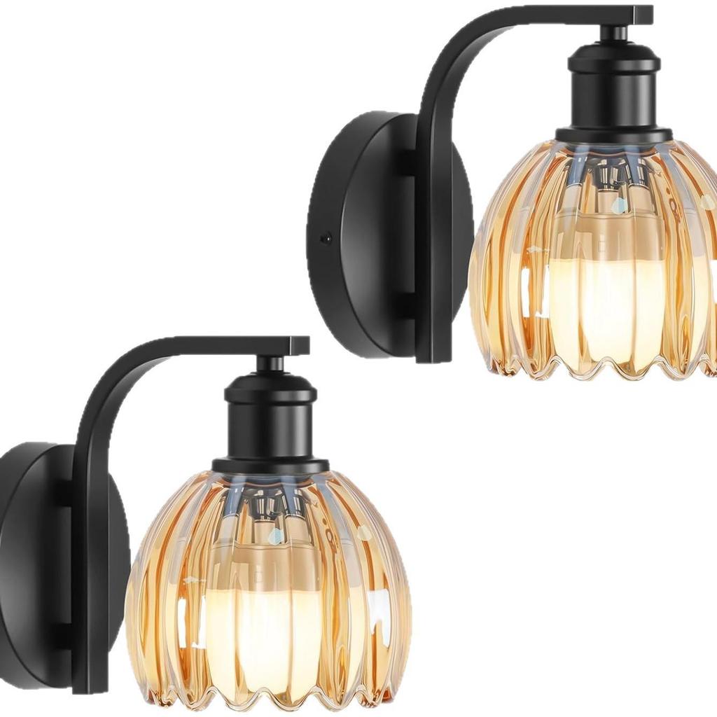 Tulpen Glas RGB Wandleuchte: Wiederaufladbares kabelloses Nachttisch- und Wohnzimmerlicht