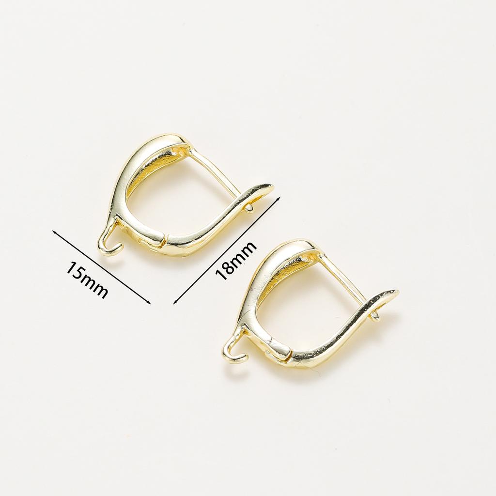 6pcs/lot 14K 18K Gold French Blank Lever Earing Hook Open Ear Ring Clips Clasp For DIY Jewelry Hoop Pendants Making Acceissories