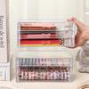 Transparent Multi-Layer Desktop Storage Box for Stationery, Paintbrushes, and Pens