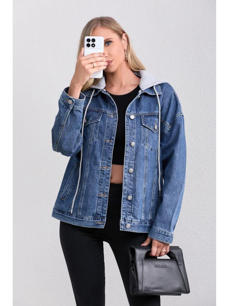 New European and American Style Women's Versatile Denim Jacket - Spring/Autumn Loose Fit