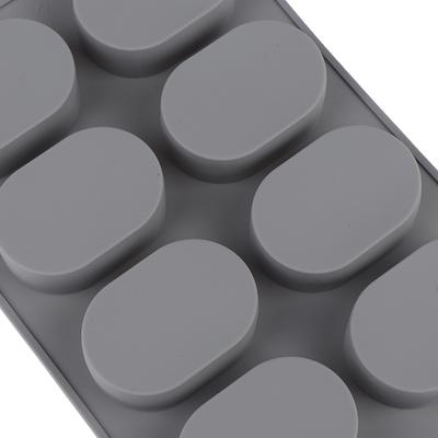Silicone Cake Mold Hand Soap Mold 8-Hole Oval Mold Jelly Mold Soap Mold