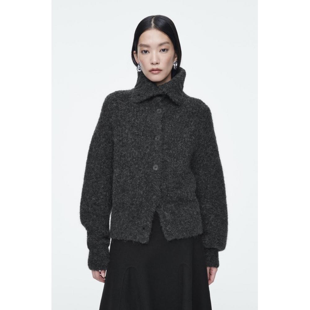

Cos Japan Spread Цветной текстурированный кардиган из альпаки charcoal/XSP