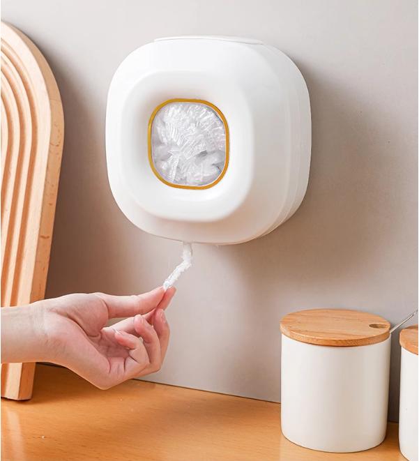 Fresh-keeping Film Set Storage Box Kitchen Household Wall-mounted Large-capacity Punch-free Fresh-keeping Bag Hanging Wall Extraction Finishing Box