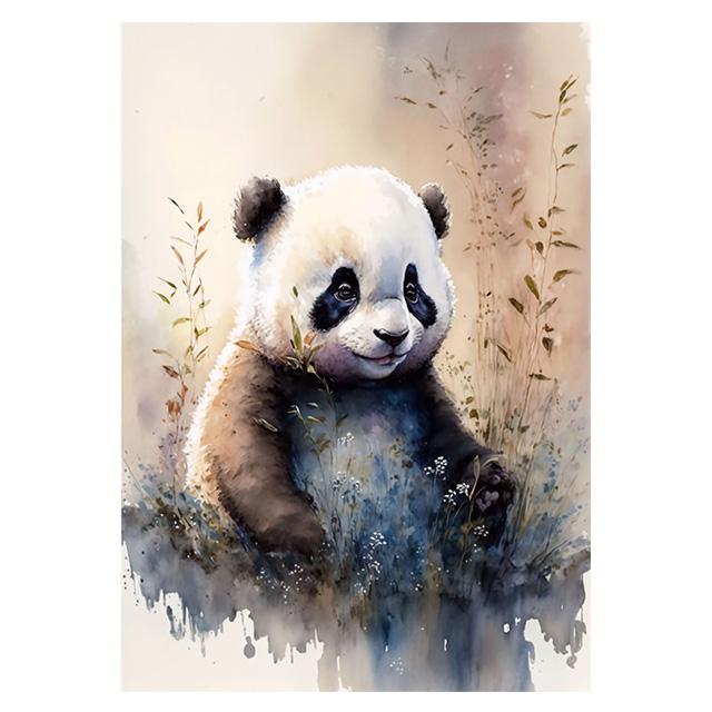 Watercolor Baby Animals Cute Warmth Prints Poster Canvas Painting Modern Wall Art Pictures Living Room Bedroom Home Decoration
