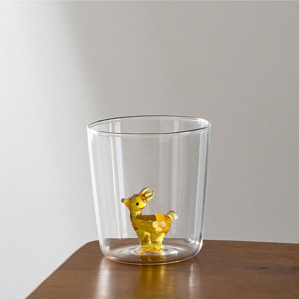 Christmas Tree Glass Wishing 3D Cartoon Animal Shape Cup Borosilicate Glass Single Layer Cup Living Room Guests Juice Cold Drink