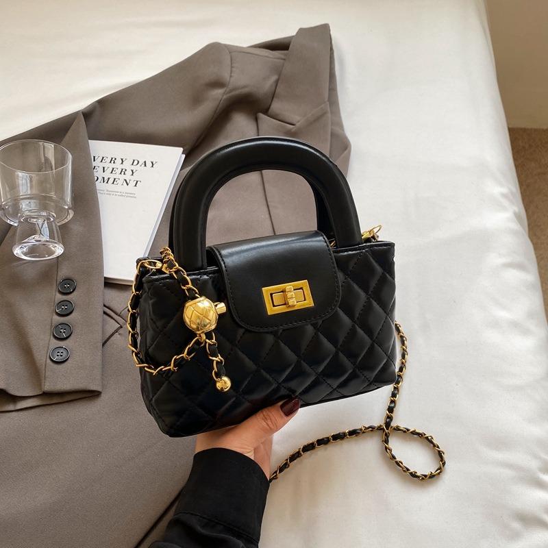 New Versatile Shoulder Bag Feel Chain Crossbody Bag Fashion Rhombus Handbag Bag