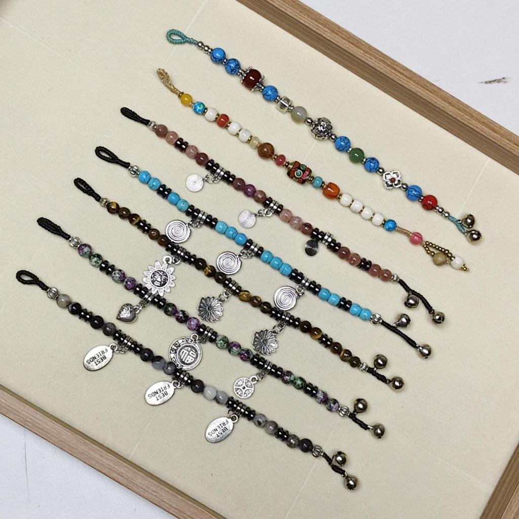 Vintage Tibetan Woven Bracelet with Ethnic Bells