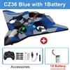 Multifunctional Aircraft Foam Stunt Glider Electric Fighter Remote Control Airplane Helicopter with Lights 2.4G Radio Fall Resistant Plane Toys Gifts