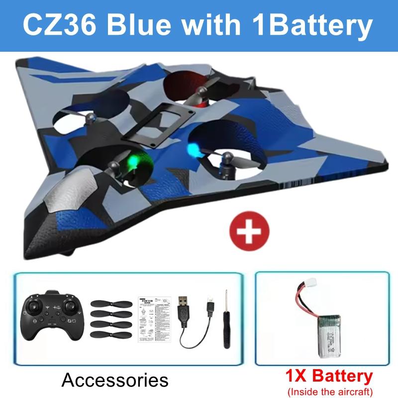 Multifunctional Aircraft Foam Stunt Glider Electric Fighter Remote Control Airplane Helicopter with Lights 2.4G Radio Fall Resistant Plane Toys Gifts