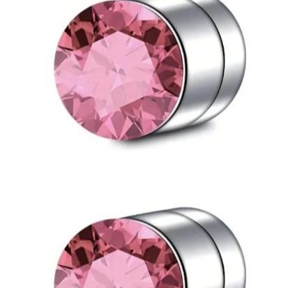 2-12 ks Jednoduché magnetické náušnice do nosu z nerezové oceli, 3mm Body šperky bez propíchnutí Pro muže a ženy 3mm levandulová