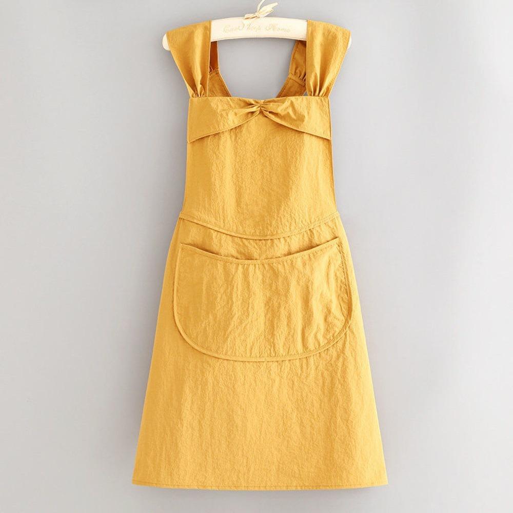 Small Fresh Kitchen Apron Adjustable Cooking Apron Creative Cleaning Apron Cafe