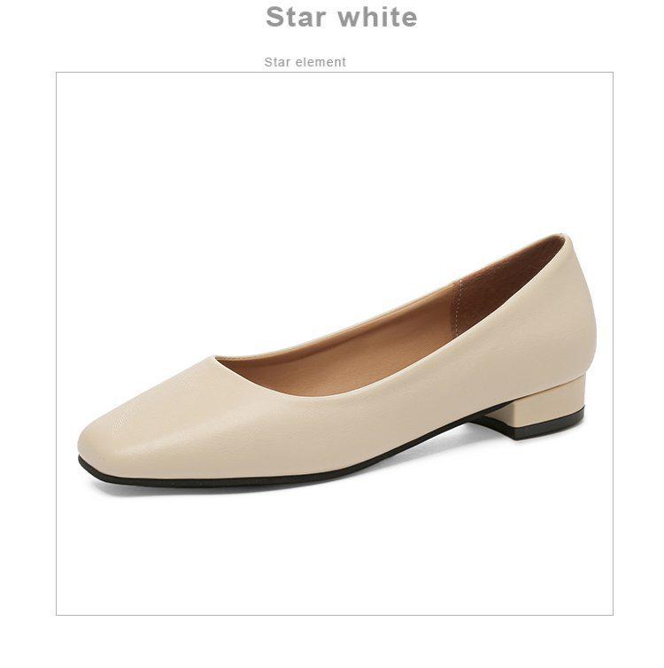 2023 Autumn Women's Large Size Square Toe, Thick Heel, Comfortable Low Heel Grandma Shoes