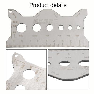 Portable Stainless Steel Screw Measuring Tool with Accurate Calibration