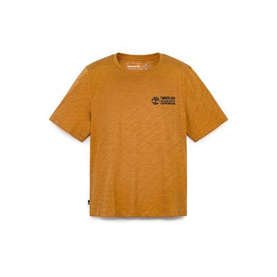 Letter Outdoor Casual Breathable Round Neck Short Sleeve T-Shirt Men Tops Wheat A5V87-P47