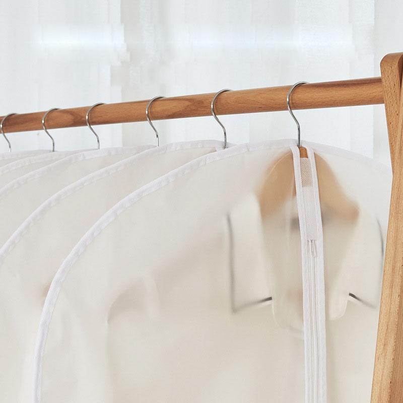 1PC Clothes Storage Bag Clothes Dust Cover Washable Household Clothes Hanging Bag Transparent Environmental Protection Coat Cover