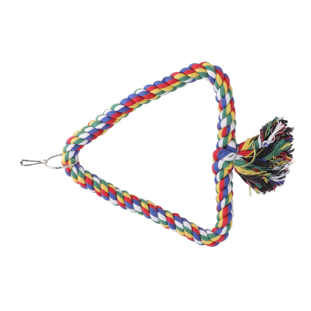 Vogelschaukel Spielzeug Dreieckig Bunt Kletterspiel Seil s Sitzstange für Nymphensittiche Wellensittiche