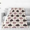 Black Blanket Happy Halloween Pumpkin 3D Printed Soft Flannel Blanket for Home Living Room Bedroom Halloween Decor Birthday Gift