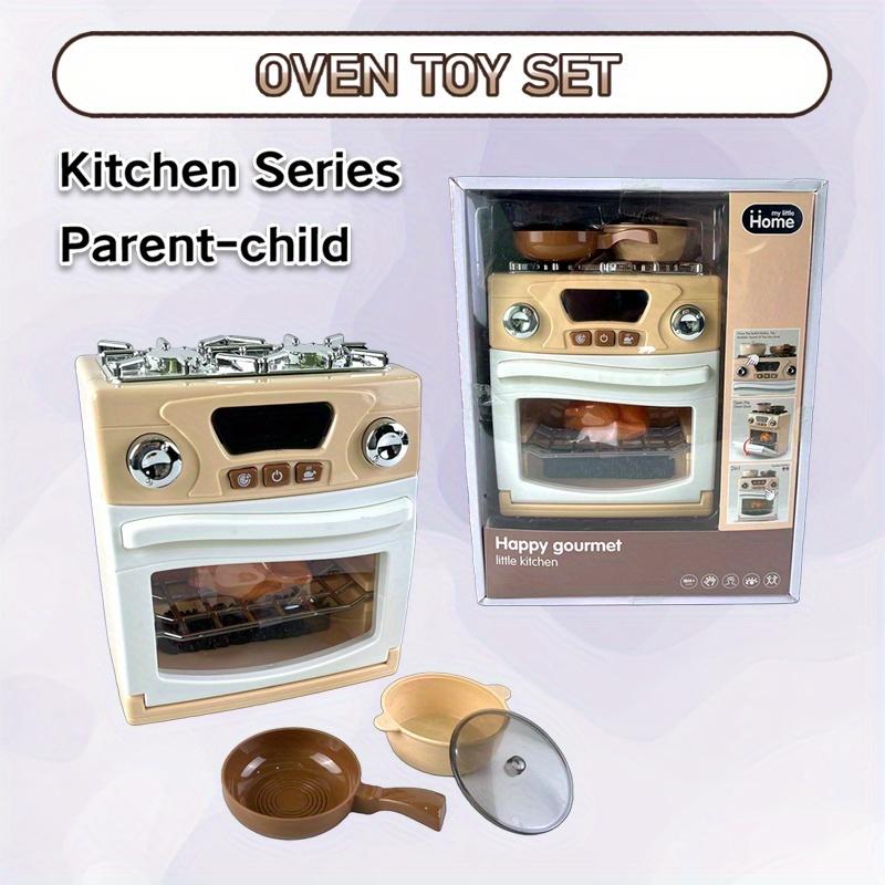 Set da cucina giocattolo per bambini Include Forno, Padella, Coperchio, Pentola per zuppe, Piastra, Fornello per pollo arrosto Giocattolo divertente per cucinare per bambini dai 3 anni in su, Cucina per bambini