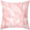 Pink Feather Pillowcase Gold Decorative Sofa Cushion Case Bed Pillow Cover Home Decor Car Cushion Cover Cute Pillow Case 45*45cm