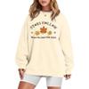 2025 Women's Crew Neck Sweatshirt with Autumn Leaf Pattern Print - New Autumn/Winter Style