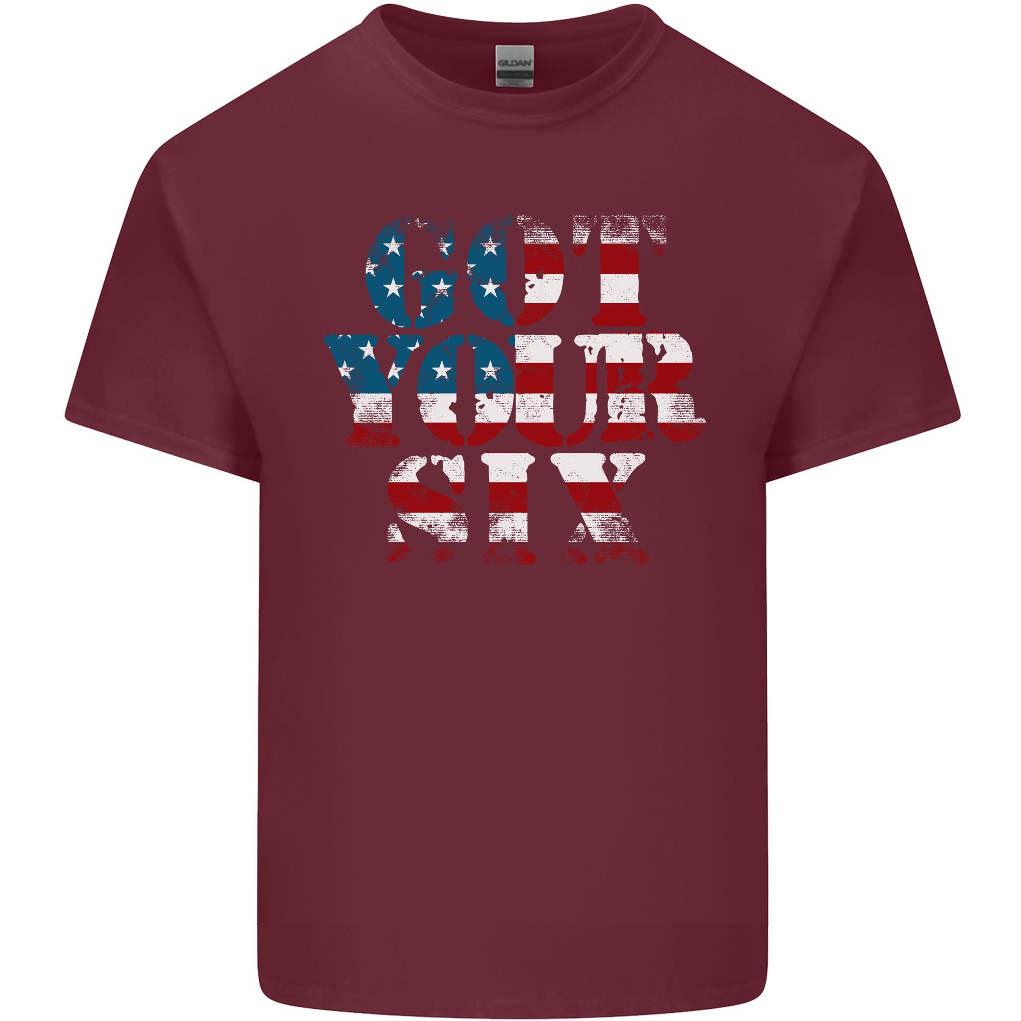 USA Ive Got Your Six American Flag Army Unisexs Light Cotton TShirt S
