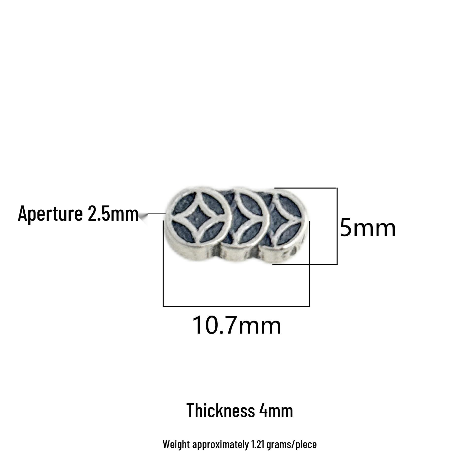 999 Sterling Silver Spacer Beads for DIY Weaving and Cultural Ornaments Pure Silver 999