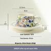 OLOEY GARDEN Vintage Watercolor Ceramic Coffee Cup Set