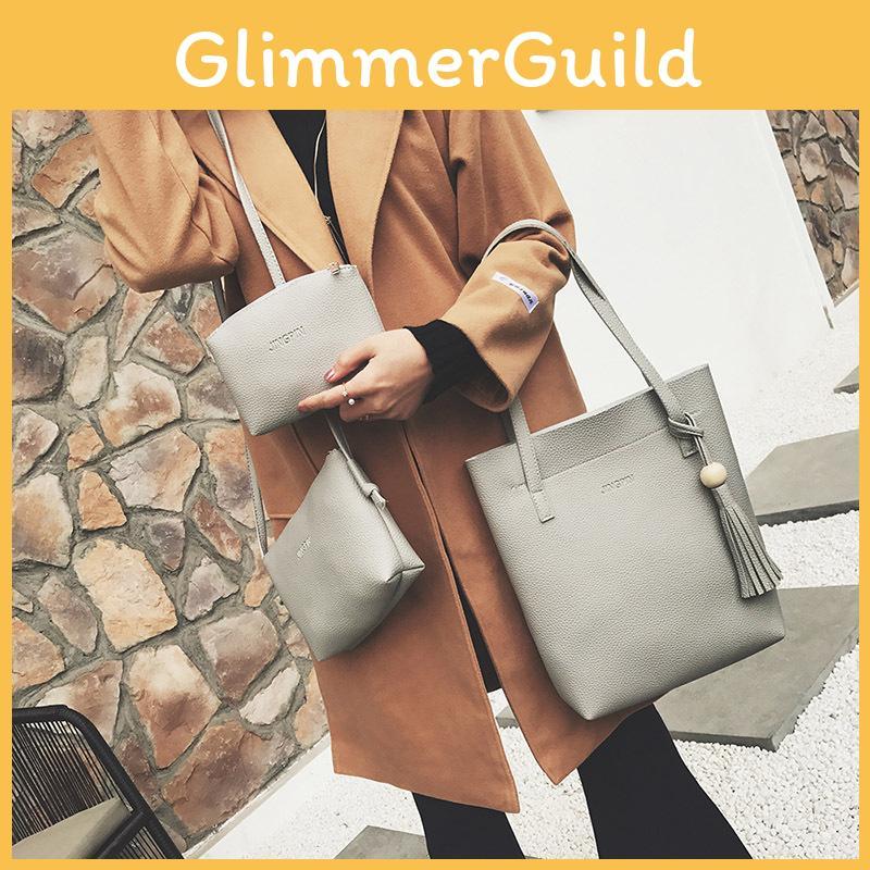 Women 3pcs New Set Shoulder Bag Fashion Handbag Messenger Satchel Tote Bag Purse