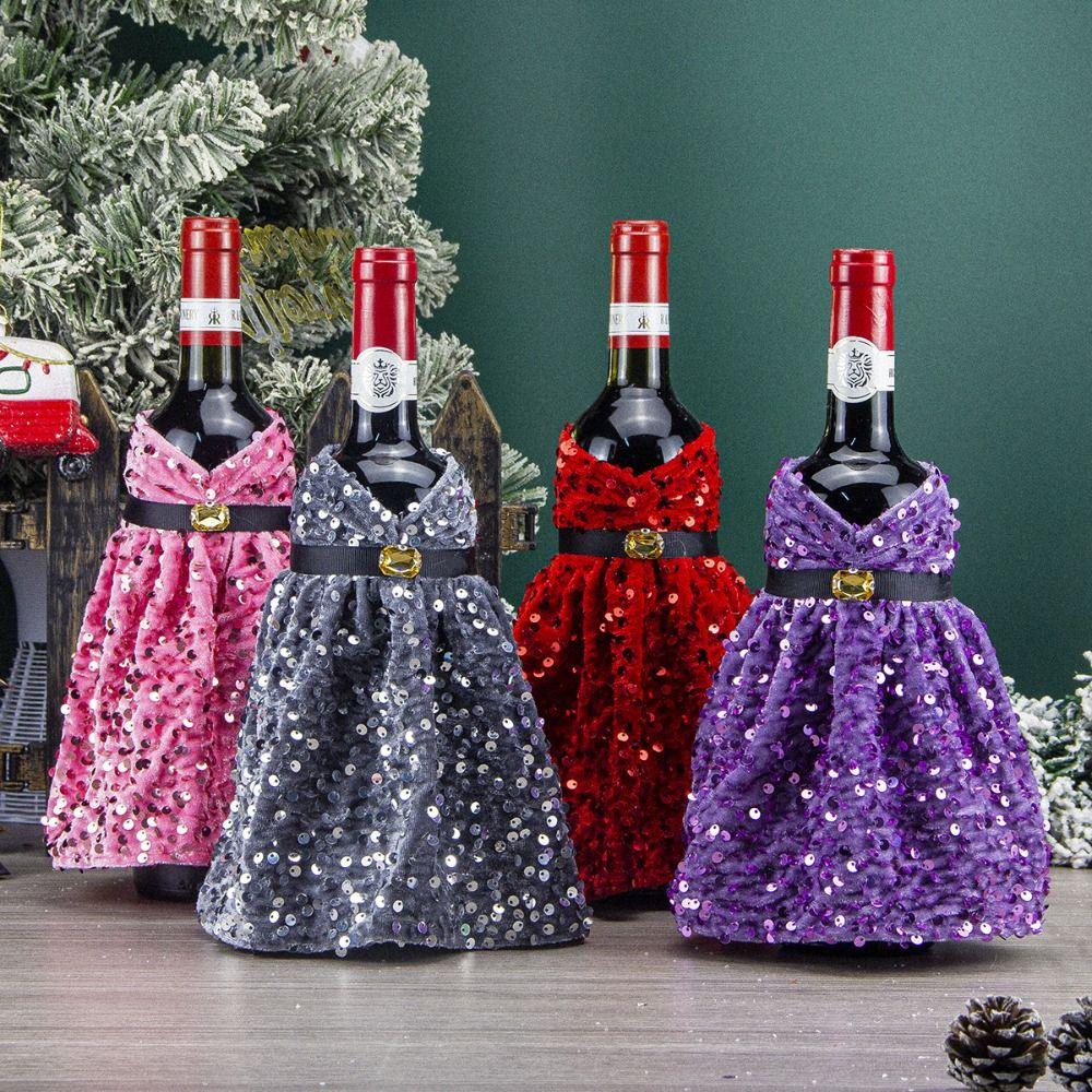 Dress Wine Bottle Covers Dust-proof Champagne Pouch New Christmas Decoration