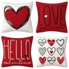 New Valentine's Day Pillow Cover Linen Printed Letters Love Home Sofa Cushion Cover Bedroom Cushion Cover