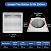 Plastic Vent Grille Square Pipe Vent Easy Install Wall Vent