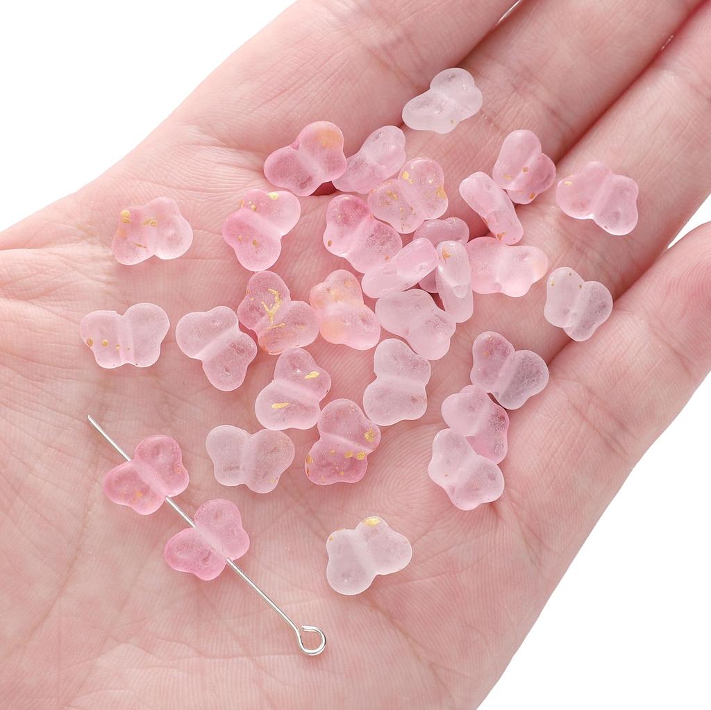 Cute Butterfly Acrylic Charms Assorted Beads for DIY Jewelry Craft 70 Pcs