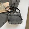 Lightweight Denim Zipper Crossbody Bag Stitching Line Embroidery Decoration Bag Hot Sale Casual Youth Women's Shoulder Bags