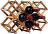 Anberotta Porta-Vinho de Madeira Dobrável, Suporte Vintage para Garrafas de Vinho e Champanhe, Caixa de Armazenamento de Madeira, Suporte, Exibição de Interior (Acomoda 10 Garrafas) N-W77