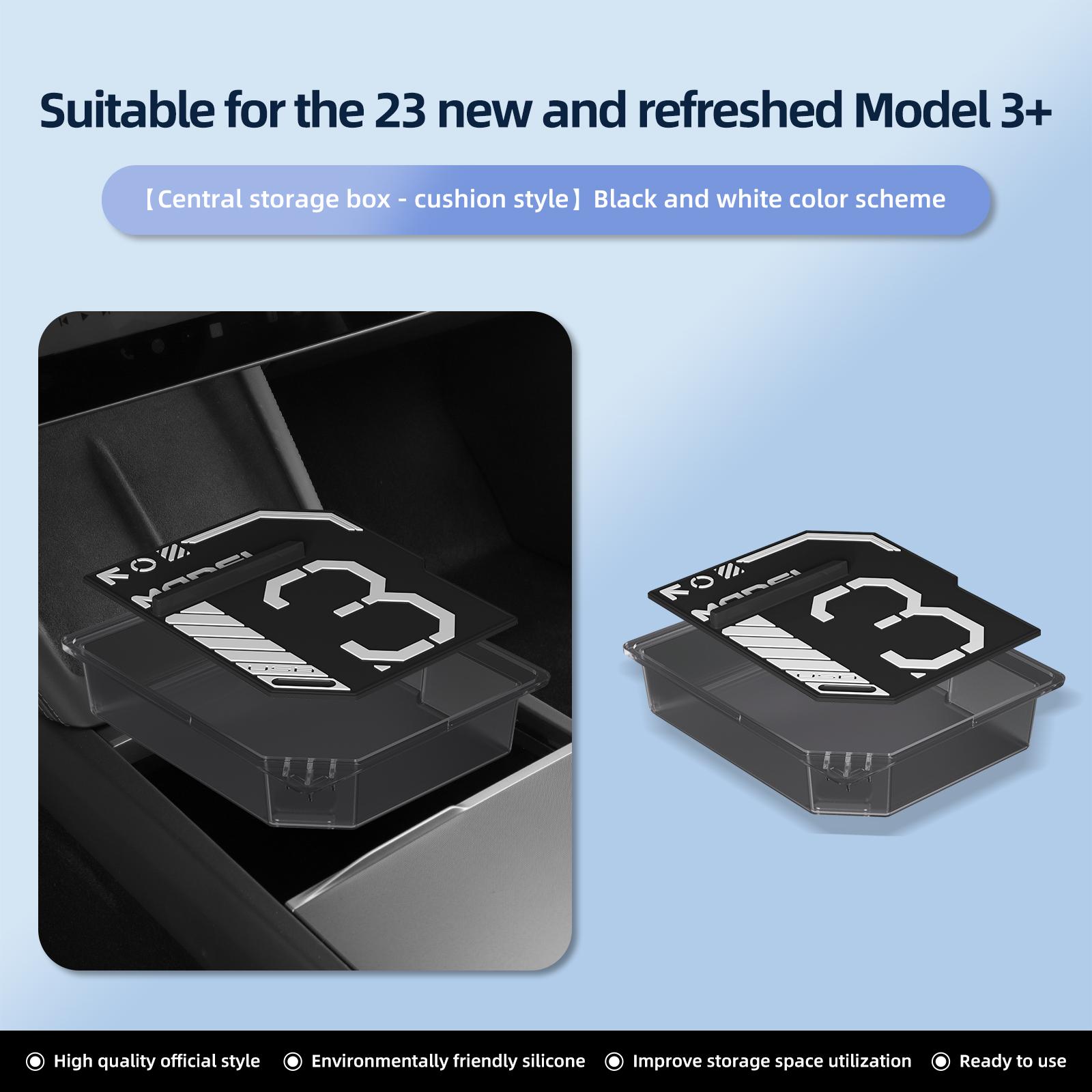 

Для Tesla Model 3 Highland Car Storage Box 2025 Armrest Box Organizer Case Center Console Storage Lot Car Accessories