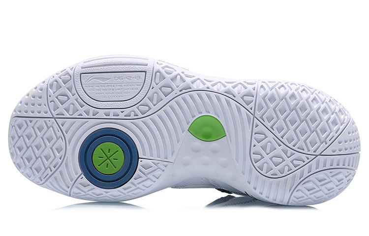 Li Ning All City 8 Youth Edition All City Wade Collection Low top Children's Basketball Shoes White Blue ABPQ053-1